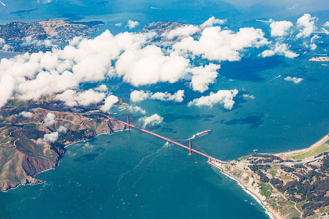 Aerial View Of San Francisco Golden Gate Bridge Wallpaper