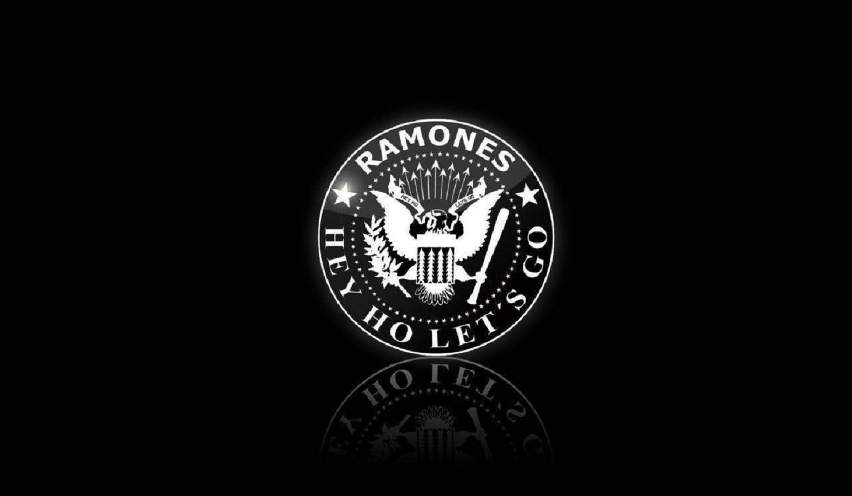 American Punk Rock Band Ramones White Eagle Logo Wallpaper