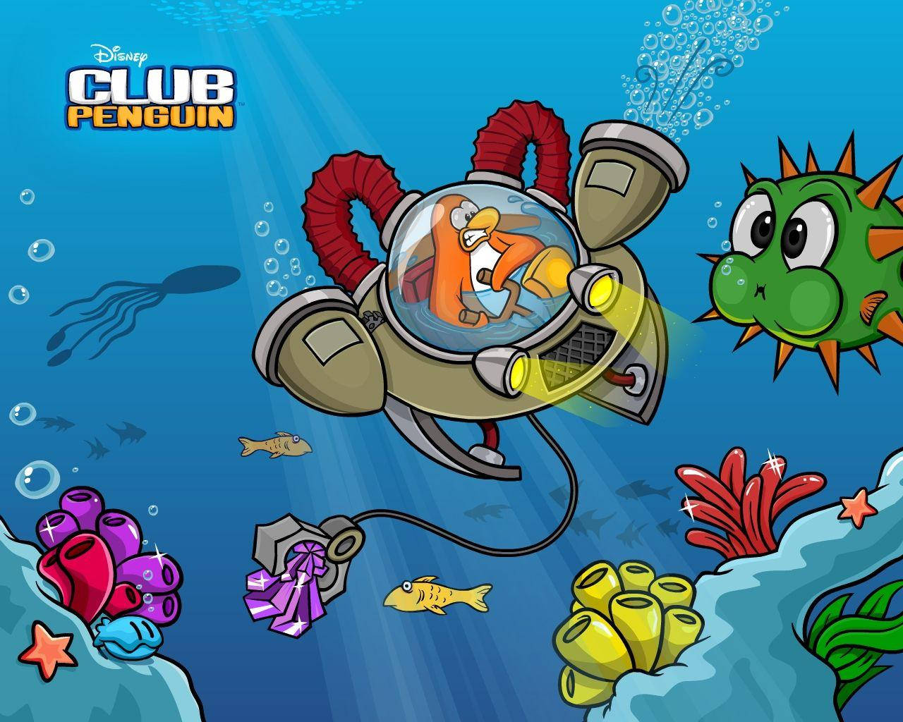 Beautiful Club Penguin Underwater Wallpaper