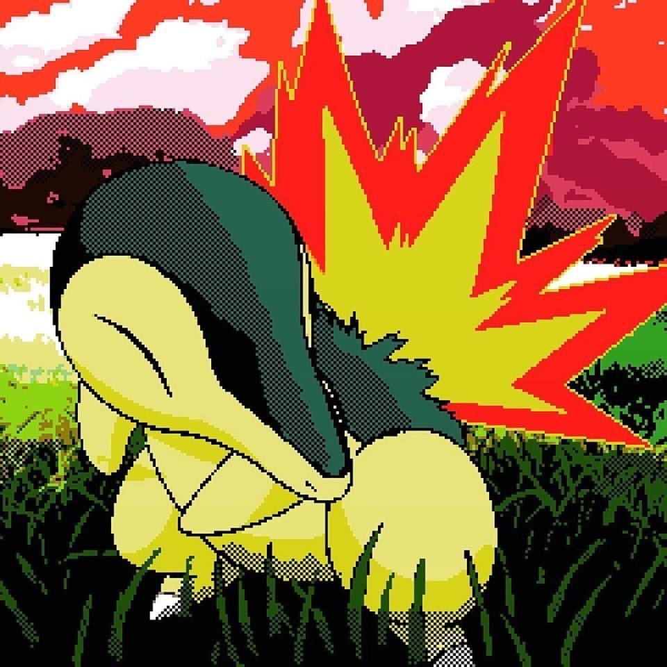 Caption: Fiery Fury - A Typhlosion Unleashes Its Power Wallpaper