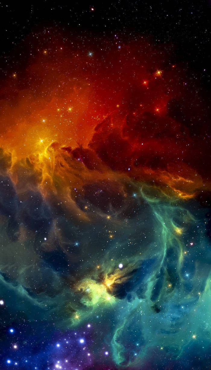 Colourful Space Aesthetic Iphone 11 Wallpaper