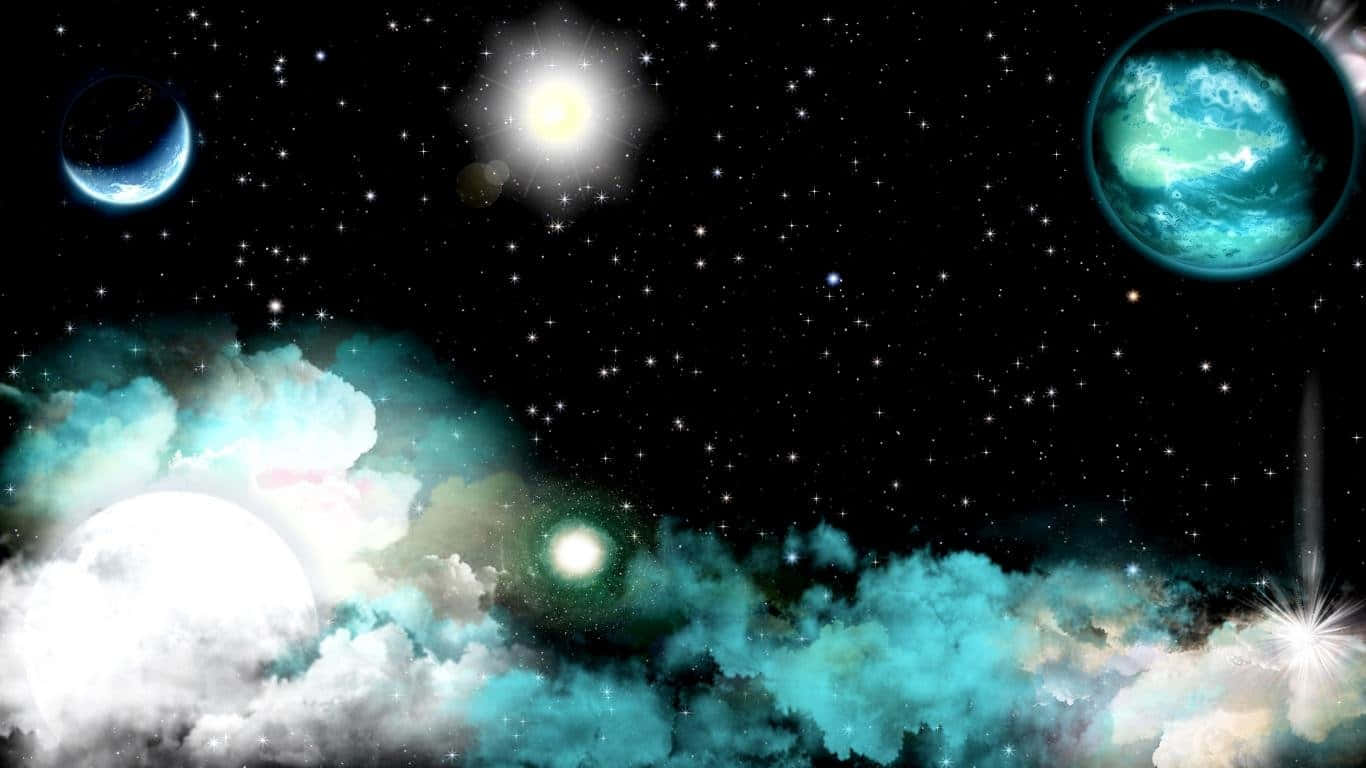 Cute Space Galaxy Clouds Wallpaper