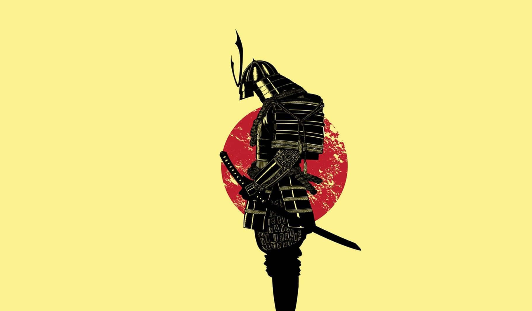 Fearless Samurai Warrior In Battle Wallpaper