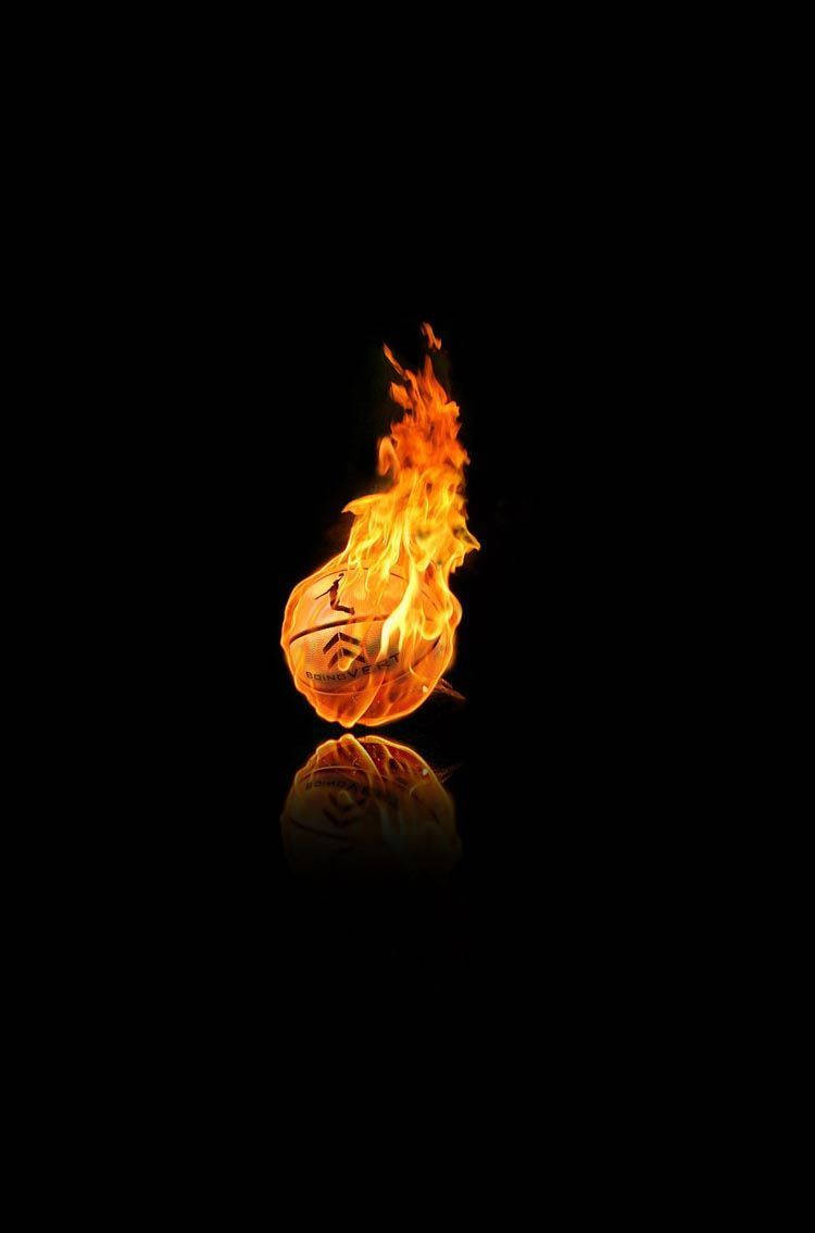 Flaming Basketball Cool Basketball Iphone Wallpaper