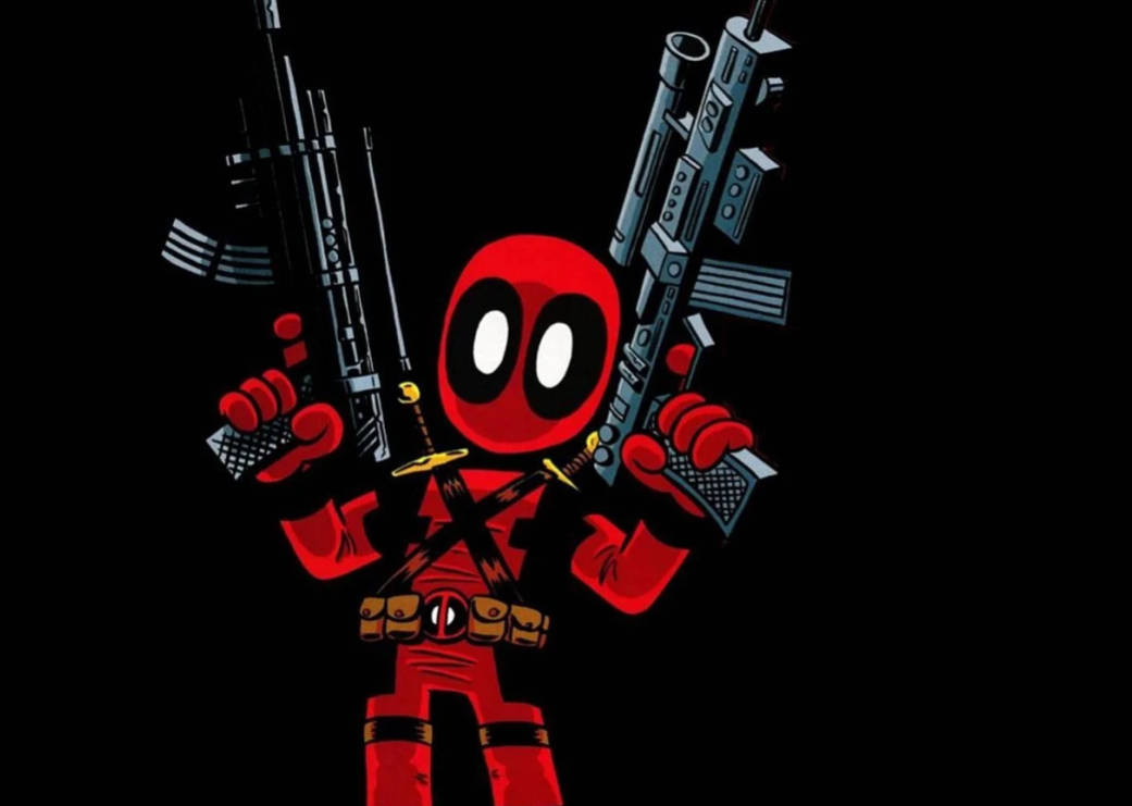 Guns Deadpool 4k Cartoon Wallpaper