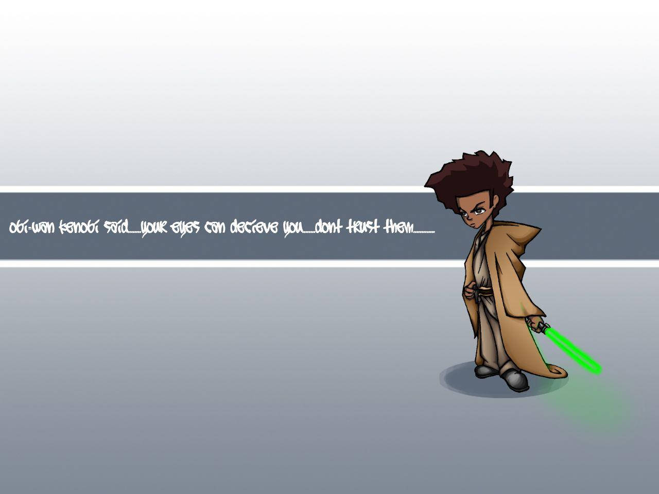 Huey Freeman Stands Tall In His Own Power. Wallpaper