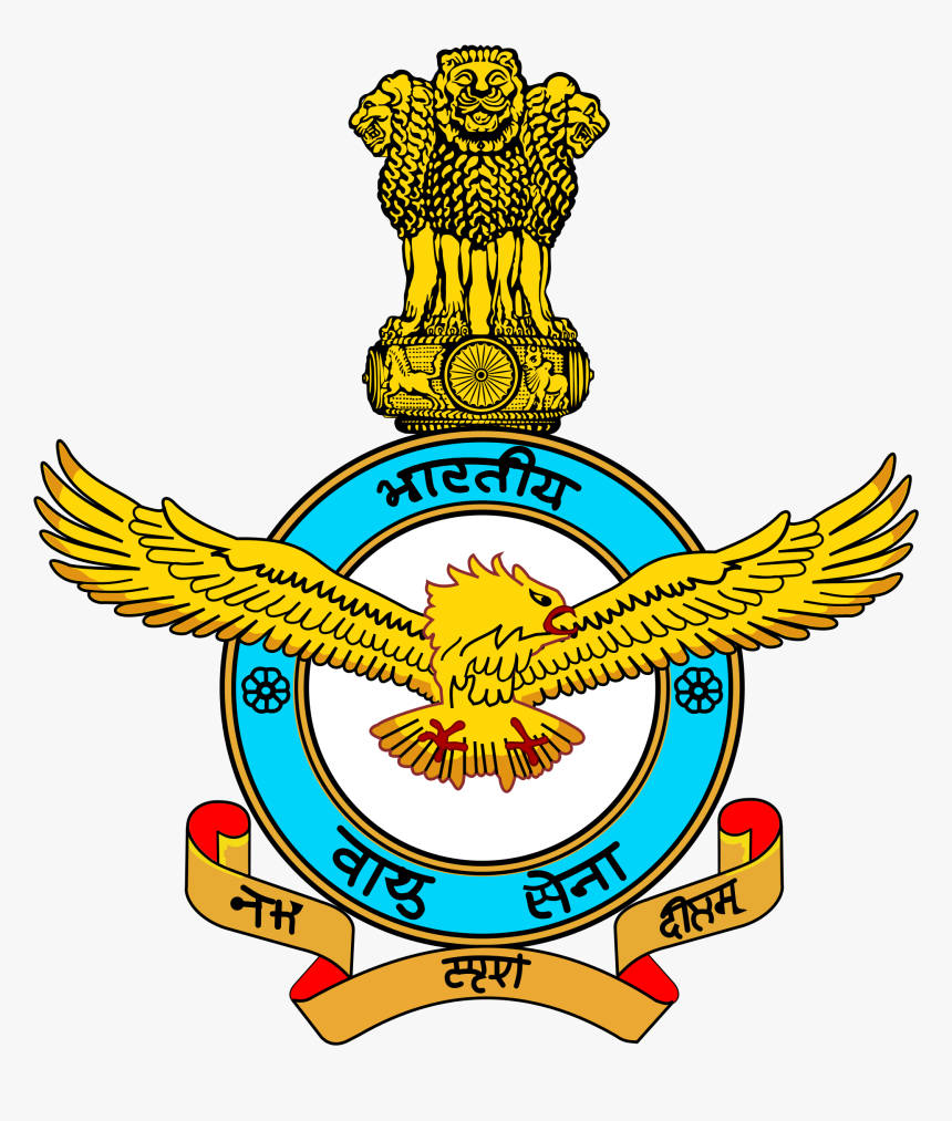 Indian Army Logo Sanskrit Blue Circle Wallpaper