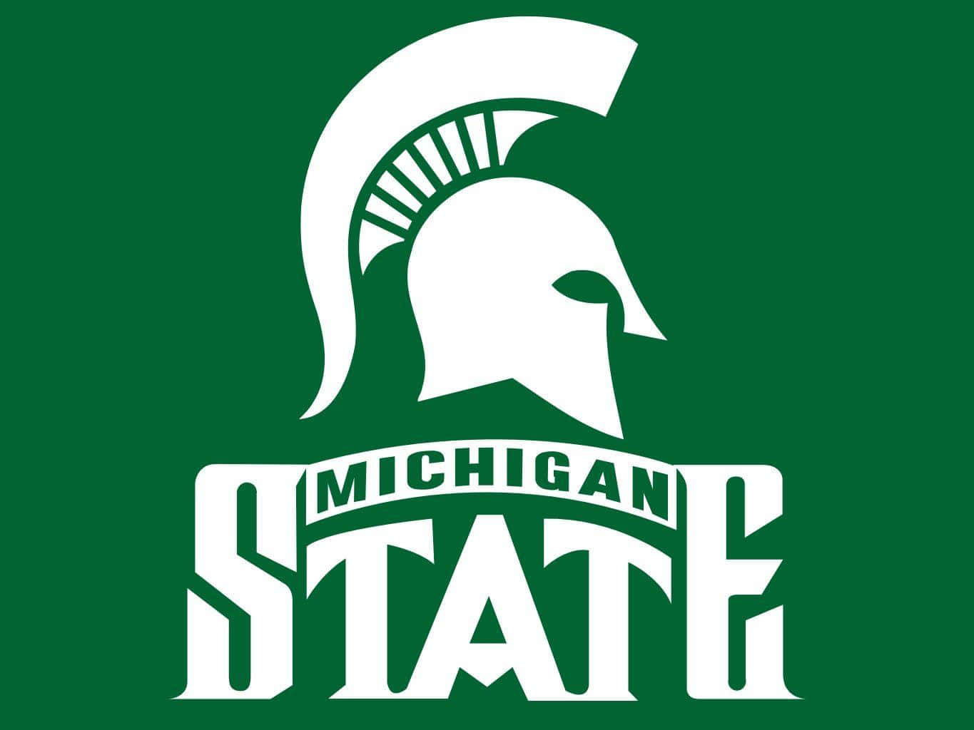 Michigan State Spartans Text With Logo Wallpaper