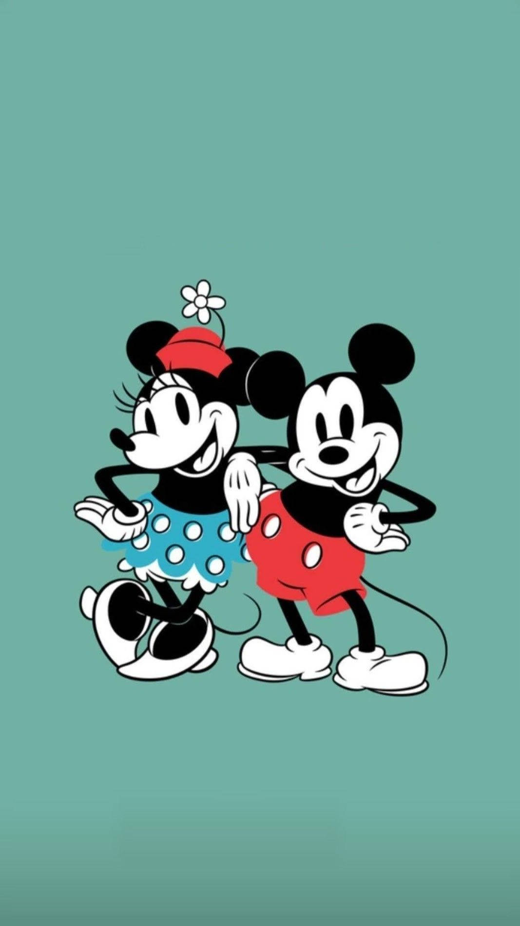 Mickey Mouse And Minnie Mouse Wallpaper