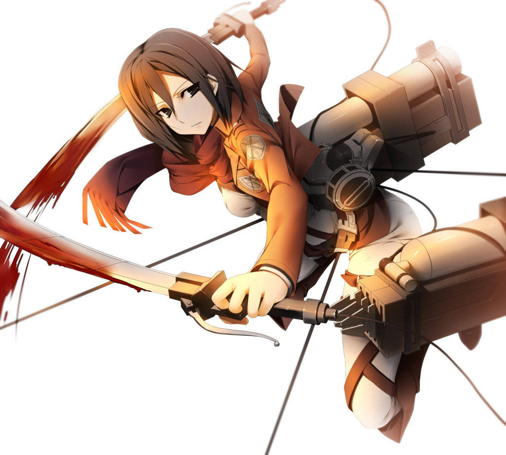 Mikasa Ackerman Maneuver Gear Wallpaper