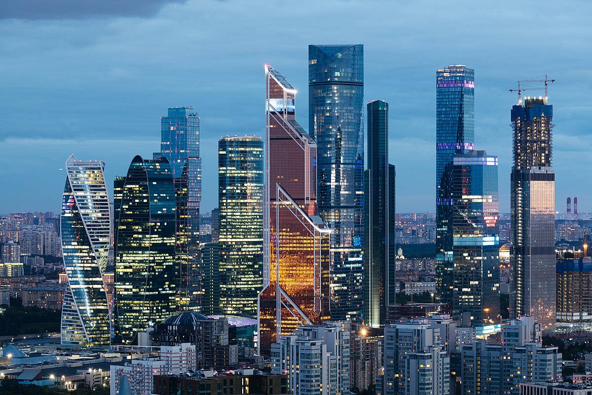 Moscow Russia Stunning Skyscrapers Wallpaper