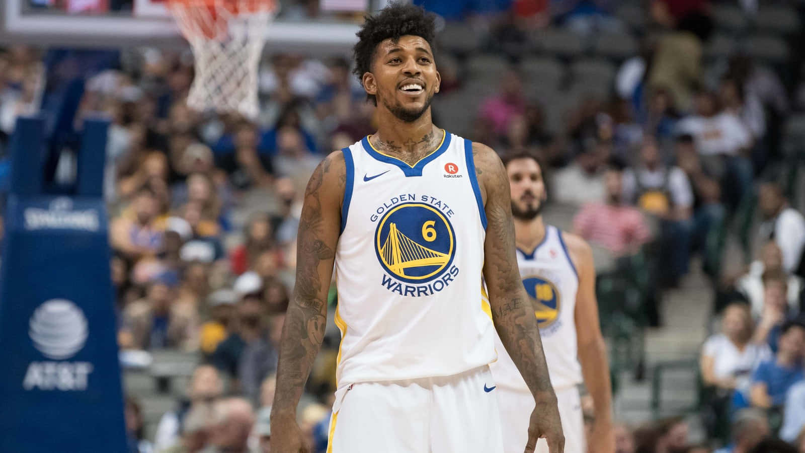 Nick Young Wearing Gsw Uniform In Court Wallpaper