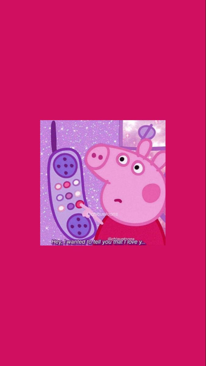 Phone Call Of Peppa Pig Iphone Wallpaper
