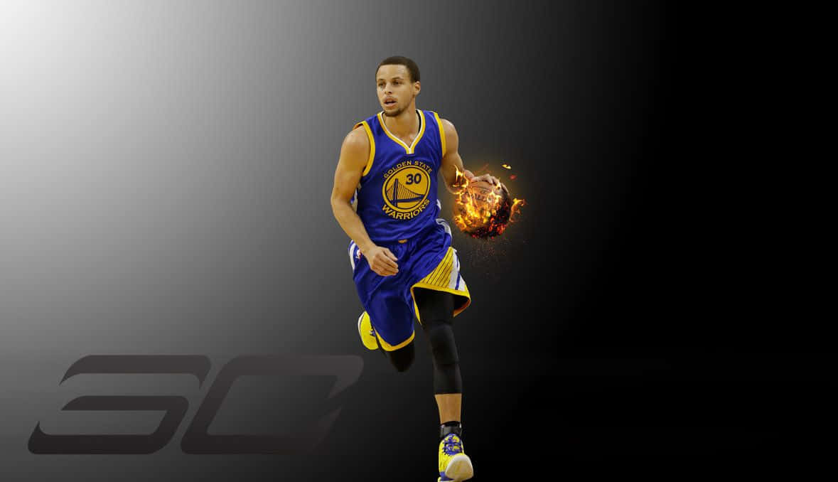 Stephen Curry Cool Flaming Ball Wallpaper