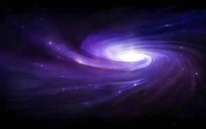 A Spiral Of Colors Adorn This Stunning Purple Galaxy. Wallpaper