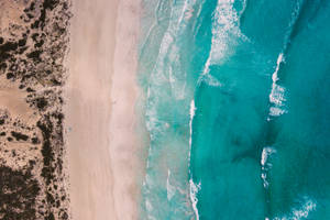 Aerial View Pristine Australia Beach Wallpaper
