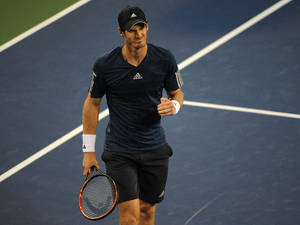 Andy Murray In Black Adidas Outfit Wallpaper