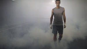 Andy Murray Surrounded By Smoke Wallpaper