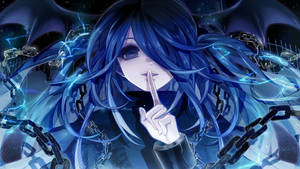 Anime Blue-haired Goth Wallpaper