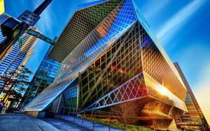 Architecture Modern Seattle Library Wallpaper
