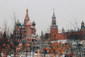 Autumn Moscow Red Square Wallpaper