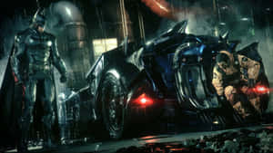Batman Monster Car Rainy Night Wallpaper