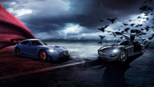 Batman Superman Cars Mercedes Amg Wallpaper