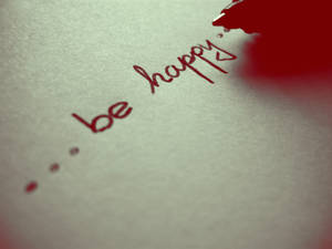 Be Happy Note Wallpaper