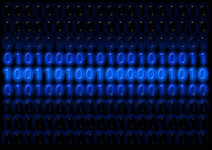 Blue Binary Code Computer Lock Screen Wallpaper