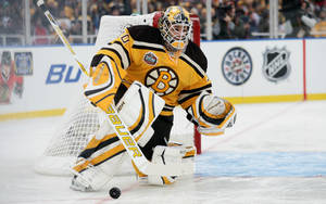 Boston Bruins Jeremy Swayman Ice Hockey Player Wallpaper