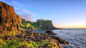 Castle On A Sea Cliffside Imac 4k Wallpaper