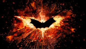 Cool Batman Logo Burst Flame Art Wallpaper