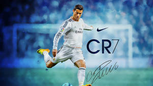 Cr7 Hd Abstract Blue Background Wallpaper