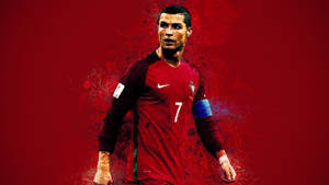 Cr7 Hd Abstract Red Scribbles Wallpaper