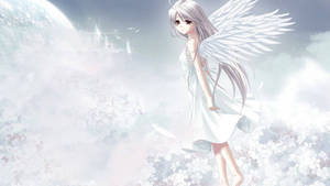 Cute Anime Characters In Angel Outfit Wallpaper
