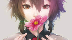 Cute Anime Characters With A Flower Wallpaper