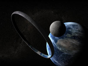 Earth And Ring In Space Wallpaper
