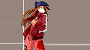 Evangelion 4k Asuka Sporty Jacket Wallpaper