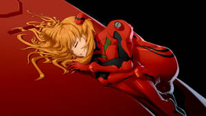 Evangelion 4k Red Suit Asuka Sleeping Wallpaper