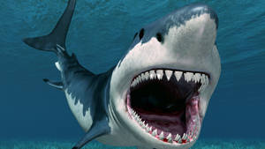 Fearsome Shark In 4k Ultra Hd 2160p Wallpaper