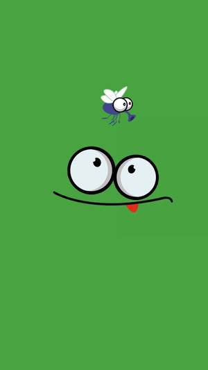 Funny Green Face Iphone X Cartoon Wallpaper