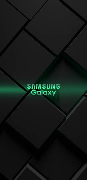 Green Samsung Galaxy Cube Pattern Wallpaper
