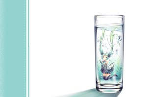 Hatsune Miku In Glass Wallpaper