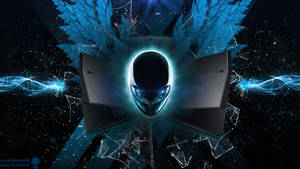 High-definition 3840x2160 Alienware Space Invasion Wallpaper
