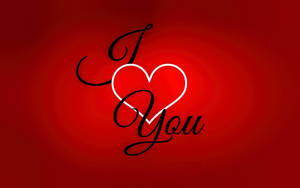 I Love You Red Poster Wallpaper