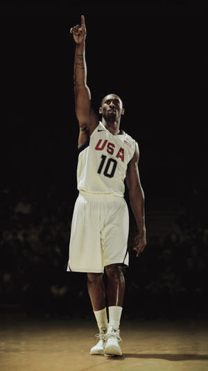 Kobe Bryant Pointing Cool Basketball Iphone Wallpaper