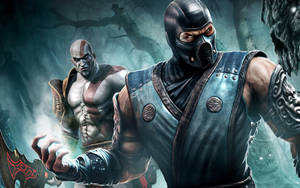 Kratos God Of War Sub Zero Mortal Kombat Video Games Wallpaper