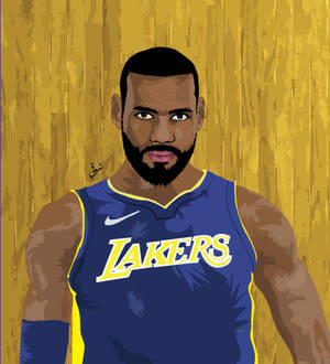 Lebron James Lakers 2d Artwork Wallpaper