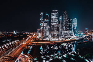 Moscow Russia City Of Skyscrapers Wallpaper