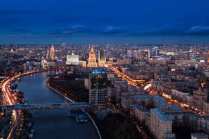 Moscow Russia Cityscape Shot Wallpaper